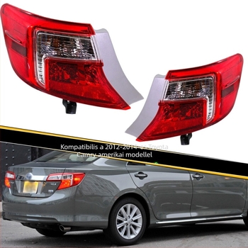 Toyota Camry US verzió hátsó lámpa félkészlet, 2012–2014, alkatrész szám 81550-06470, tolató fény és féklámpa burkolat