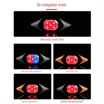 Meilong USB-töltésű kerékpár világítás készlet - első és hátsó lámpa, vízálló