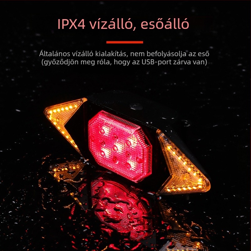 Meilong USB-töltésű kerékpár világítás készlet - első és hátsó lámpa, vízálló