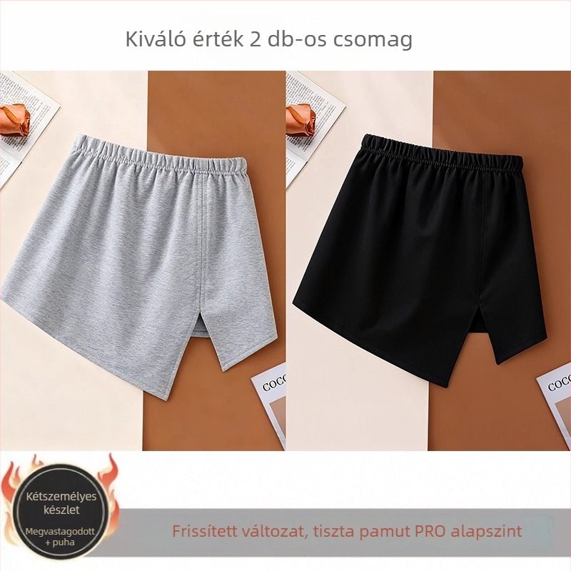 Pamut fél-test szoknya, A-vonal, rövid, patchwork részlet, 90–95% pamut, japán-koreai casual stílus