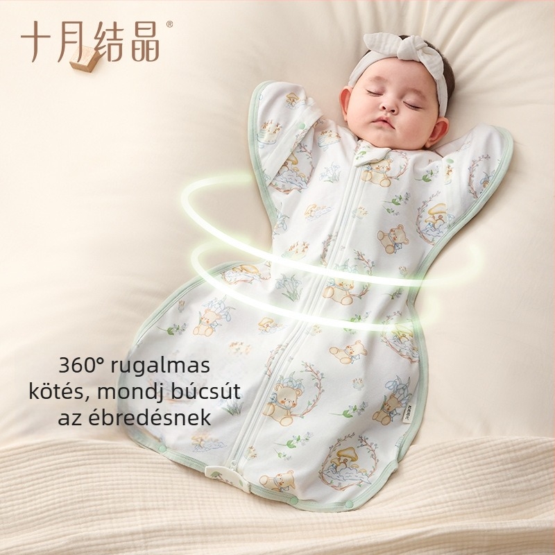 Csecsemő alvózsák – combed cotton, bélés: cotton, töltőanyag: cotton, 0–1 éveseknek megfelelő