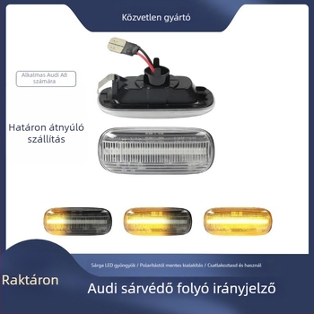 Audi sárvédő oldalirányjelző fény, kompatibilis A3/S3/A4/S4/A6/S6/RS6/B6/B7/B8/C7 modellekhez; LED 2835, 5W, 12V, 3000K, élettartam 50 000 óra