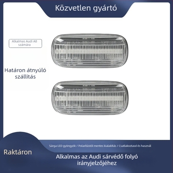 Audi sárvédő oldalirányjelző fény, kompatibilis A3/S3/A4/S4/A6/S6/RS6/B6/B7/B8/C7 modellekhez; LED 2835, 5W, 12V, 3000K, élettartam 50 000 óra