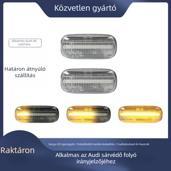 Audi sárvédő oldalirányjelző fény, kompatibilis A3/S3/A4/S4/A6/S6/RS6/B6/B7/B8/C7 modellekhez; LED 2835, 5W, 12V, 3000K, élettartam 50 000 óra