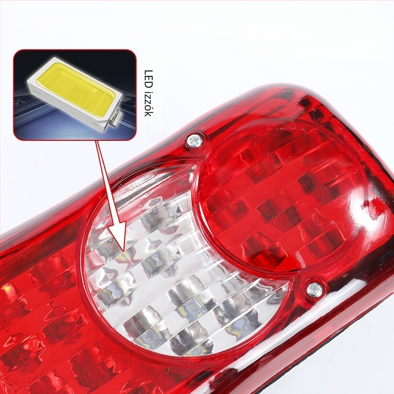 LED hátsó lámpa teherautóhoz, 12V, 13.8W, 2835 LED-ek, 12500 lm, 8700K