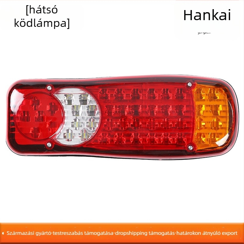 LED hátsó lámpa teherautóhoz, 12V, 13.8W, 2835 LED-ek, 12500 lm, 8700K