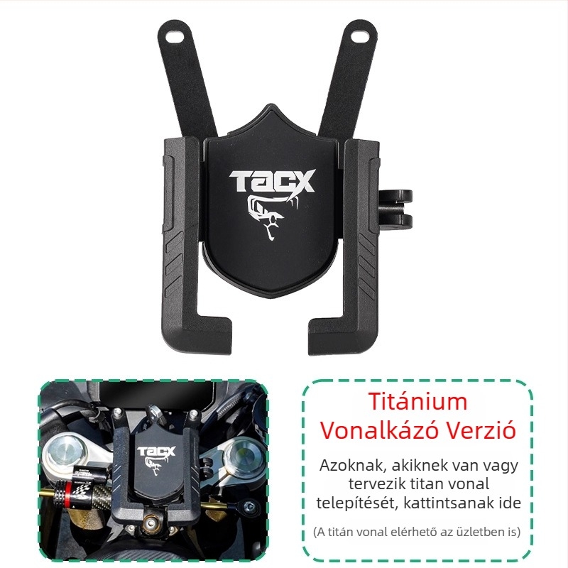 Motorkerékpárhoz való telefontartó forgatható navigációs tartóval és ütésálló kivitelben