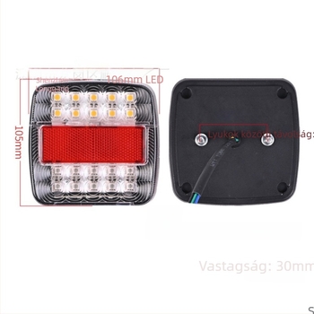Autóhátsó lámpa, 26LED négyzet LED, 24V, 5W