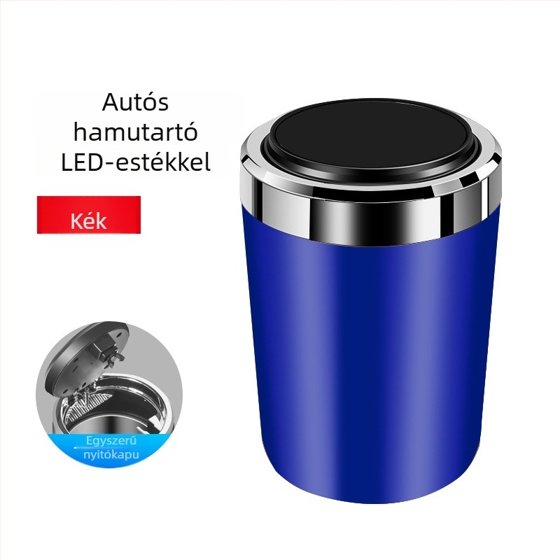 Autó hamutartó, fém kivitel, LED világítás, magas lángtűrő képesség, modell 1091