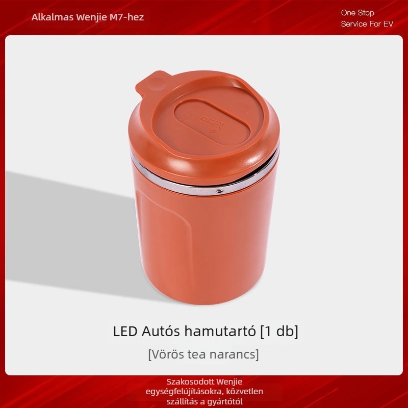 Autó hamutartó – többfunkciós, lángálló műanyag, Dianbin márka, modell 'Ask the World Ashtray'