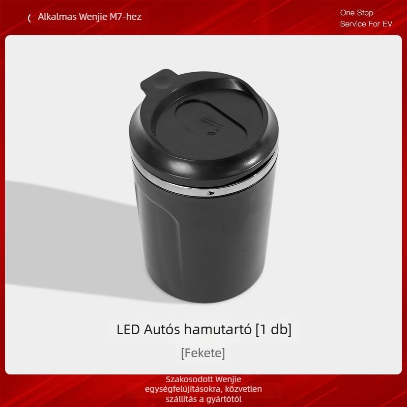 Autó hamutartó – többfunkciós, lángálló műanyag, Dianbin márka, modell 'Ask the World Ashtray'