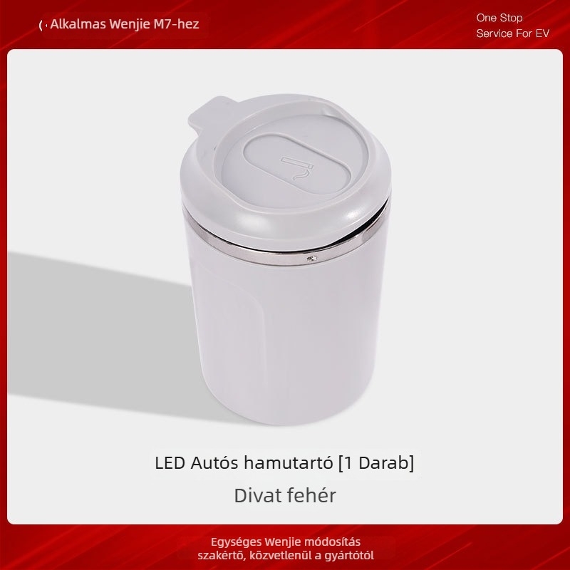 Autó hamutartó – többfunkciós, lángálló műanyag, Dianbin márka, modell 'Ask the World Ashtray'