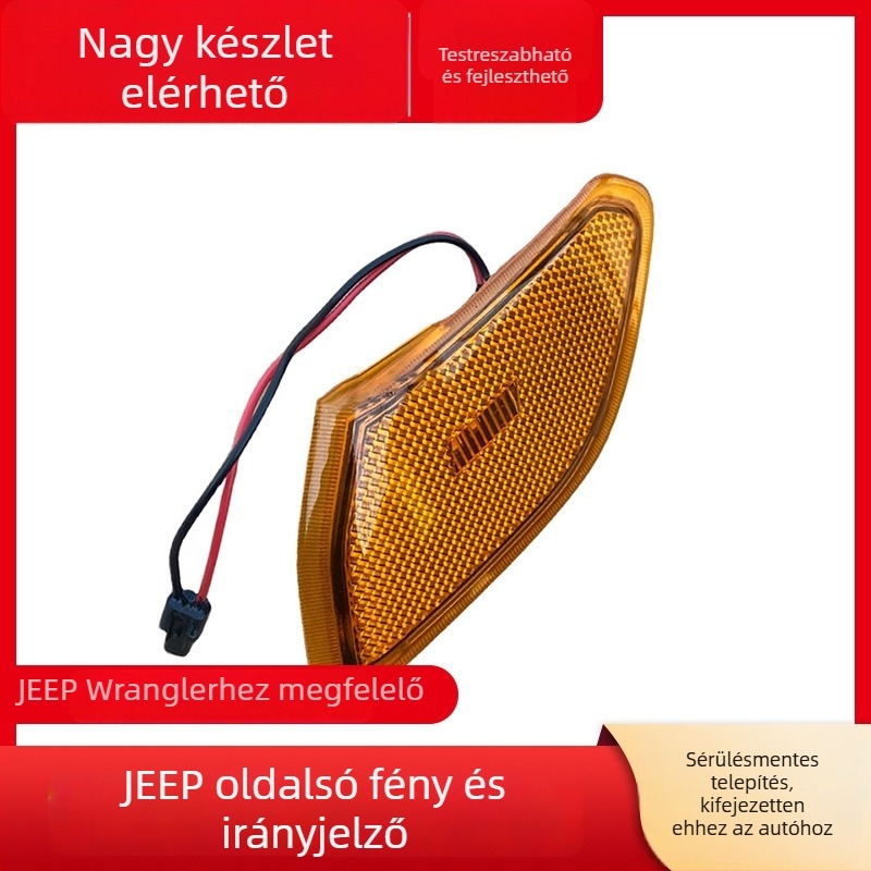 Jeep Wrangler oldalsó fényjelző, modellek 2018–2024, ABS, kódok 68302120AB 68302119AB