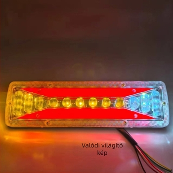 131-LED hátsó lámpa teherautókhoz és mezőgazdasági járművekhez, 6W, 12–24V, 0,3A, 250 lm, PS/PP/ABS