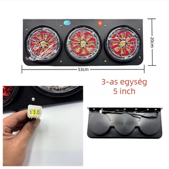 LED hátsó lámpa 24V, vízálló, rozsdamentes acélból, teherpótkocsihoz – fék, index, villogó, 15W