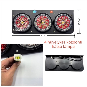LED hátsó lámpa 24V, vízálló, rozsdamentes acélból, teherpótkocsihoz – fék, index, villogó, 15W