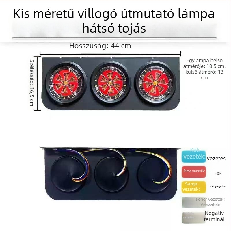 LED hátsó lámpa 24V, vízálló, rozsdamentes acélból, teherpótkocsihoz – fék, index, villogó, 15W