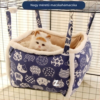 Fűből készült macskahammock, zárt téli fészek, függő macskaháló, Beijing-origin