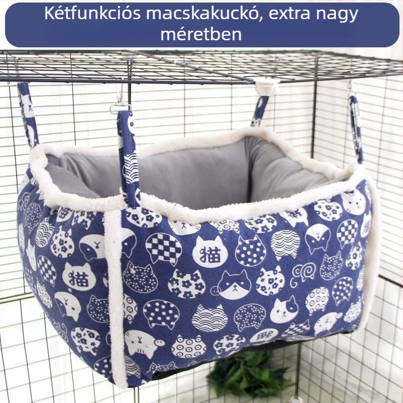 Fűből készült macskahammock, zárt téli fészek, függő macskaháló, Beijing-origin