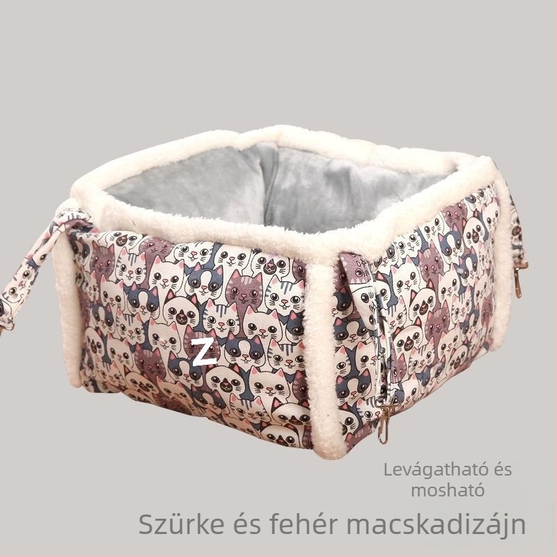 Fűből készült macskahammock, zárt téli fészek, függő macskaháló, Beijing-origin