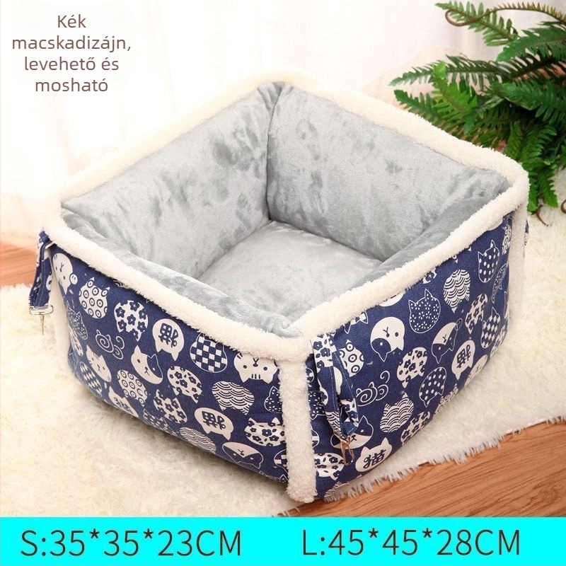 Fűből készült macskahammock, zárt téli fészek, függő macskaháló, Beijing-origin