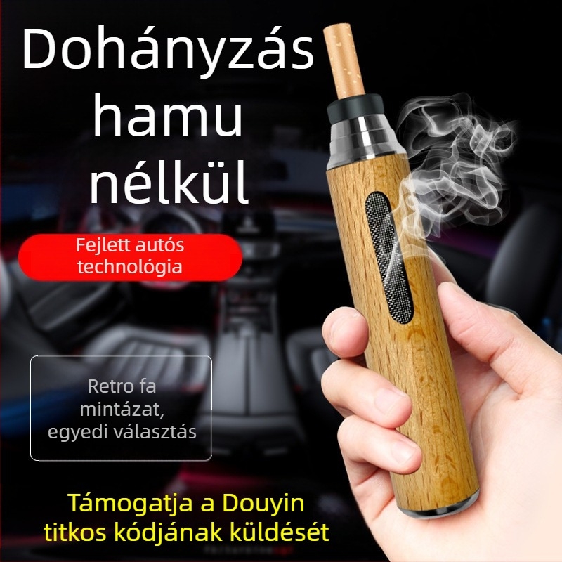 Autó hamutartó, hordozható, fémből, modell 068, 30 g, gravírozott kivitel