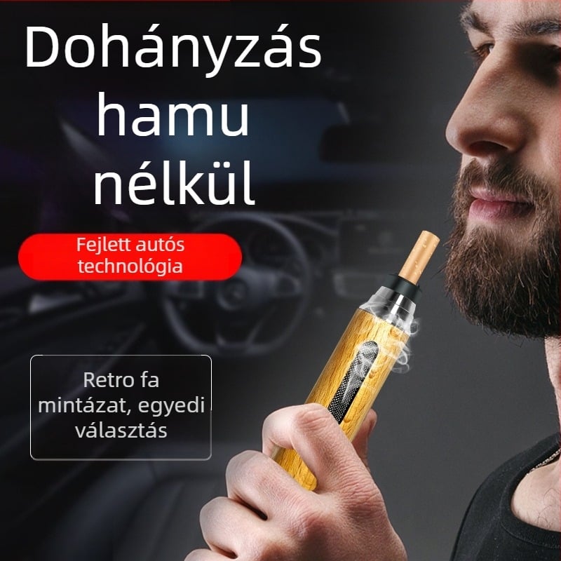 Autó hamutartó, hordozható, fémből, modell 068, 30 g, gravírozott kivitel