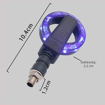 Motorkerékpár LED nappali fény és jelzőfény, 12V, 2W, modell 0124, ABS+LED, élettartam 60000 óra