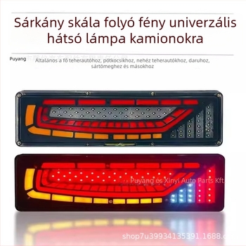 LED hátsó lámpa teherautóhoz, PS ház, 12–24V, kompatibilis traktorkamionhoz