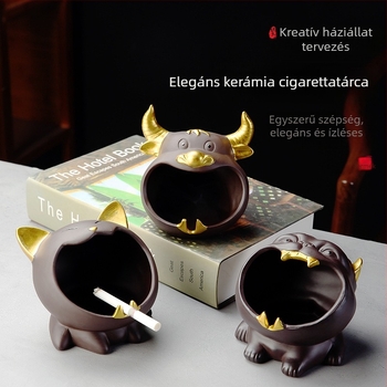Kerámiából készült cartoon kutya hamutál, Dehua Ceramics, Dehua megye; cartoon stílus; logó nyomtatva