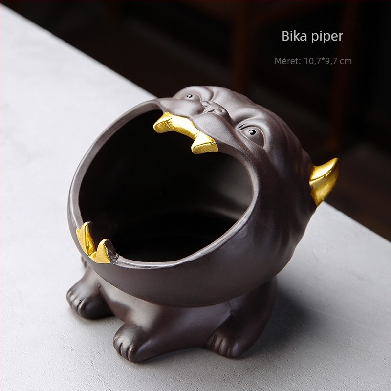 Kerámiából készült cartoon kutya hamutál, Dehua Ceramics, Dehua megye; cartoon stílus; logó nyomtatva
