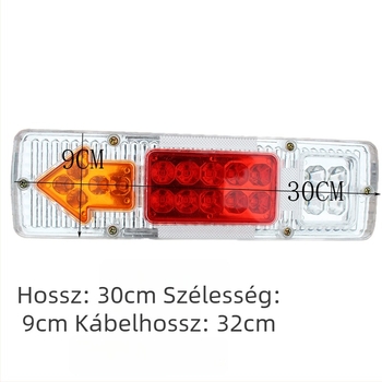 LED hátsó lámpa egység elektromos háromkerekűhöz, fék-, index- és menetfénnyel – 12V/48V/60V univerzális kompatibilitás