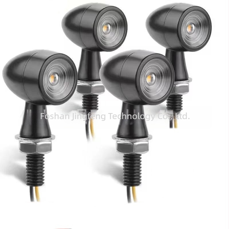 LED mini golyó alakú motorkerékpár jelzőfény, fém ház (PC + cinkötvözet), 12V, MQ-3010