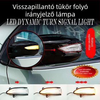 Sárga folyóvízszerű LED index a Nissan Teana, Tiida, Sylphy és Pulsar külső visszapillantó tükréhez