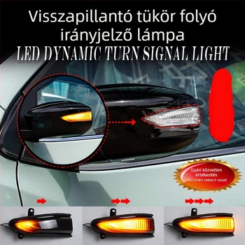 Sárga folyóvízszerű LED index a Nissan Teana, Tiida, Sylphy és Pulsar külső visszapillantó tükréhez