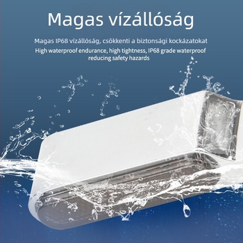 Motorkerékpár kormányra szerelt LED index lámpa – retro mini jelző, 10 LED, 12V, 3W, alumíniumötvözet + akril