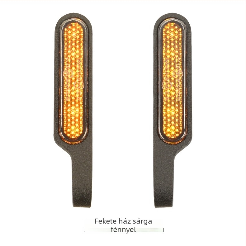 Motorkerékpár kormányra szerelt LED index lámpa – retro mini jelző, 10 LED, 12V, 3W, alumíniumötvözet + akril