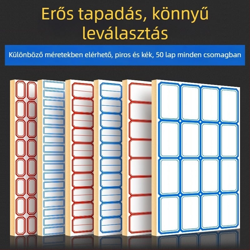 Kézzel írt öntapadós címkék, modell CY7520, oldalanként 68 címke, licencelhető magáncímke