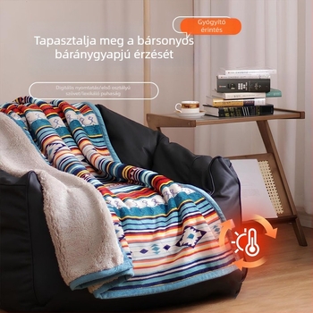 Szuper puha sherpa takaró geometriás mintával, poliészter szálból, 300–500 g, digitális nyomtatás, testreszabható