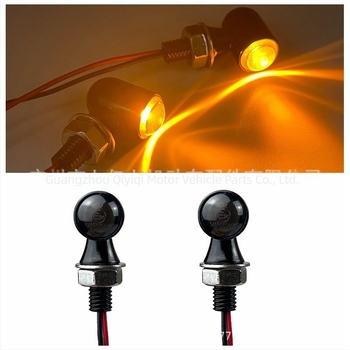 LED mini indexlámpa féml burkolattal (cinkötvözet/PC), modell QYQ-3019, 12V, 1W, módosított autók és motorkerékpárok számára