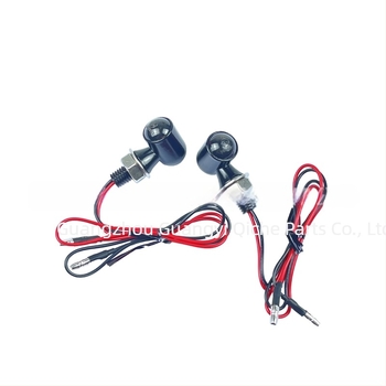 LED mini indexlámpa féml burkolattal (cinkötvözet/PC), modell QYQ-3019, 12V, 1W, módosított autók és motorkerékpárok számára