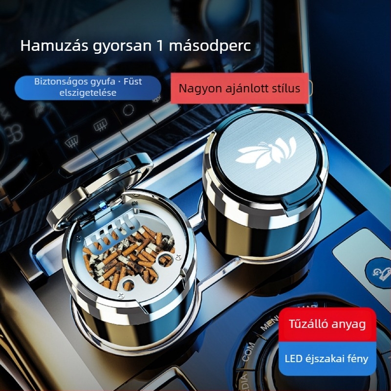 Xiangtaoqi Xtq02 kerámia autó- és otthoni hamutartó fedővel, 260 g