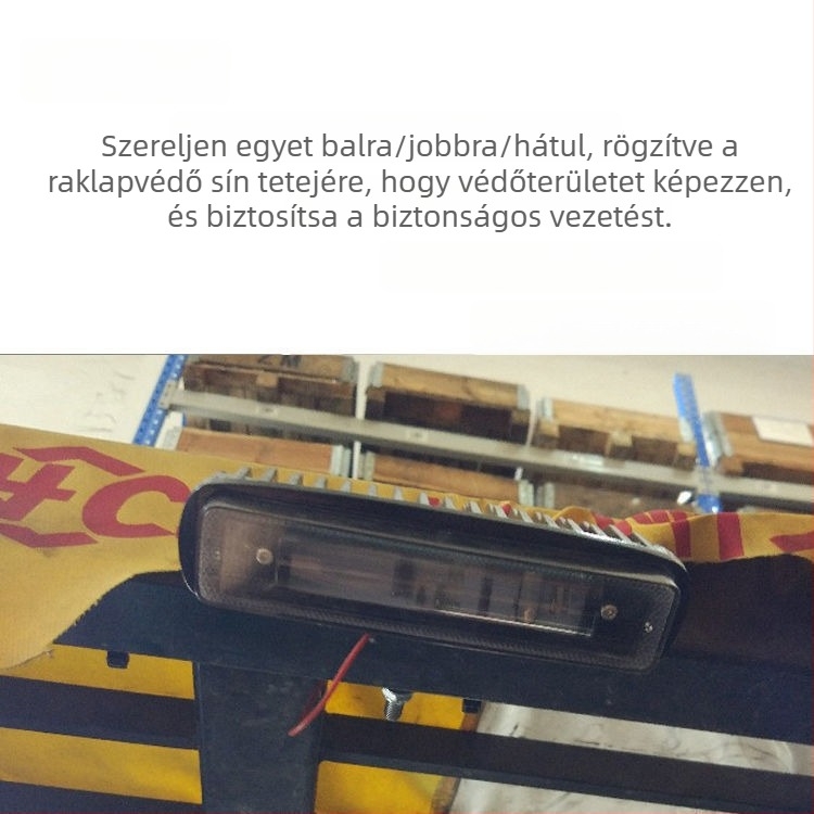 LED fénycsík targoncához - figyelmeztető fény, 20W, 10-80V, edzett üveg, élettartam 1000 h