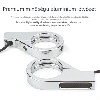 Csatolt LED indexlámpa 12V-os motorkerékpárokhoz, alumínium ötvözet ház, 3W LED