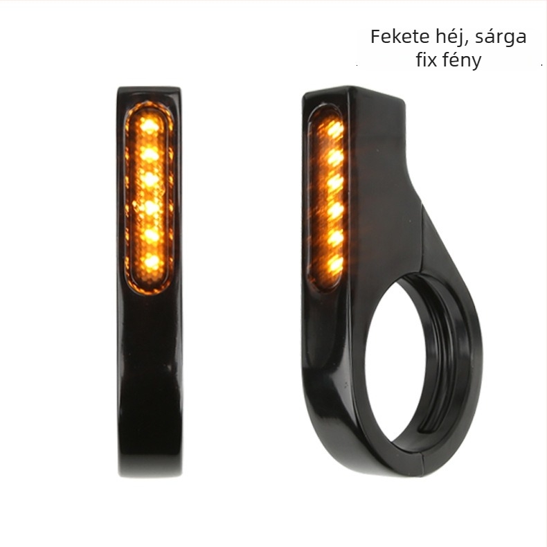 Csatolt LED indexlámpa 12V-os motorkerékpárokhoz, alumínium ötvözet ház, 3W LED