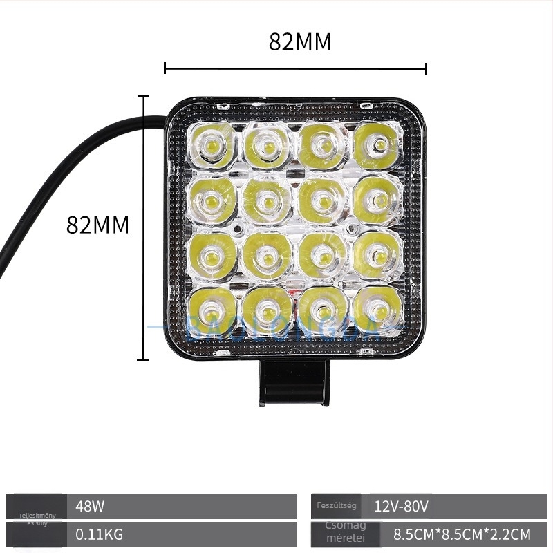 16 LED, 48W munkalámpa terepjáróhoz – tetőfény és segéd világítás