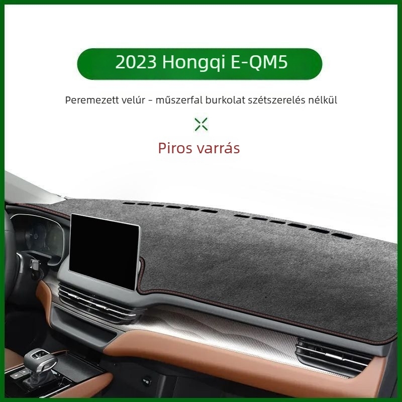 Hongqi EQM5 (2021–2025) autó műszerfal napvédő matrac, középkonzolhoz, hőszigetelés és UV védelem, mikroszálas bőr