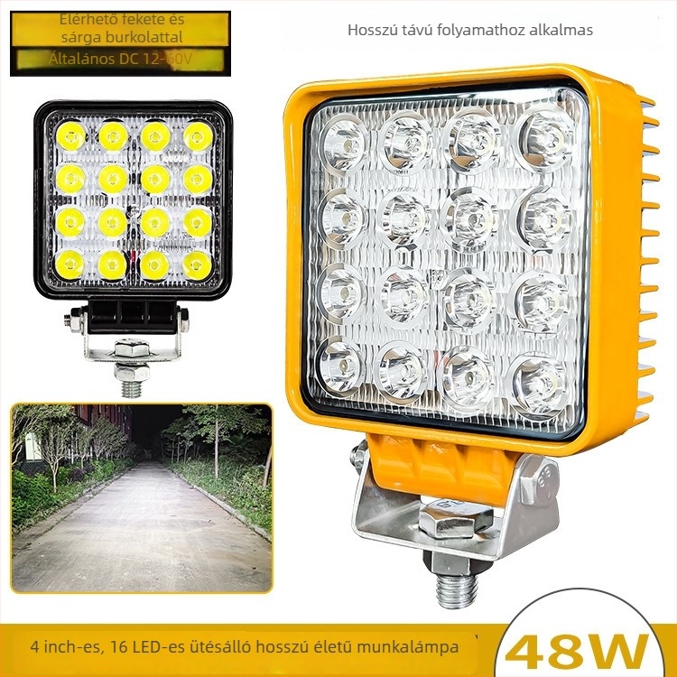 LED munka lámpa exkavátorokhoz és építőipari gépekhez, 48W, 12-60V, 6500K, modell Zs-1158, élettartam 10000 h