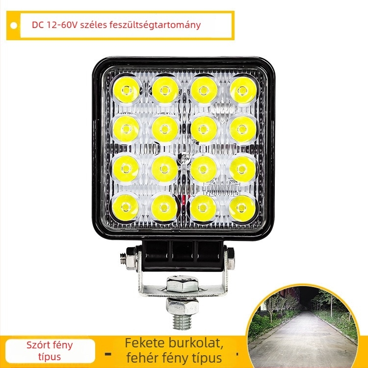 LED munka lámpa exkavátorokhoz és építőipari gépekhez, 48W, 12-60V, 6500K, modell Zs-1158, élettartam 10000 h