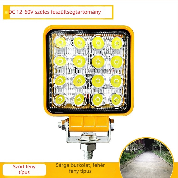 LED munka lámpa exkavátorokhoz és építőipari gépekhez, 48W, 12-60V, 6500K, modell Zs-1158, élettartam 10000 h